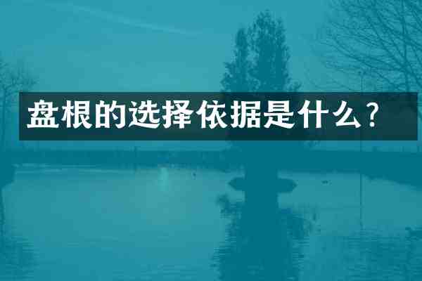盘根的选择依据是什么?