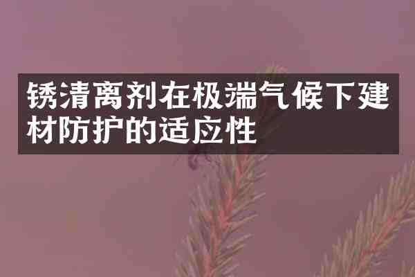 锈清离剂在极端气候下建材防护的适应性