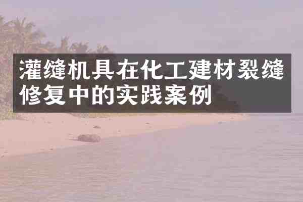 灌缝机具在化工建材裂缝修复中的实践案例
