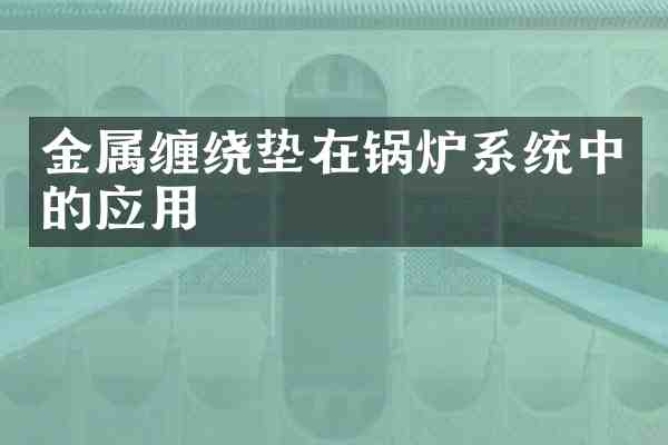 金属缠绕垫在锅炉系统中的应用