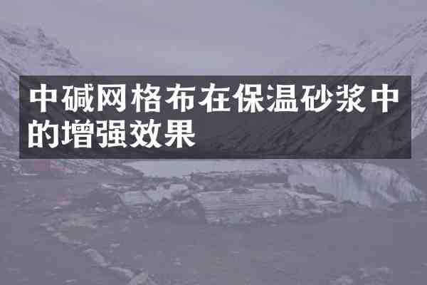 中碱网格布在保温砂浆中的增强效果