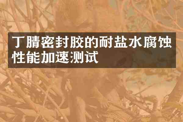 密封胶的耐盐水腐蚀性能加速测试