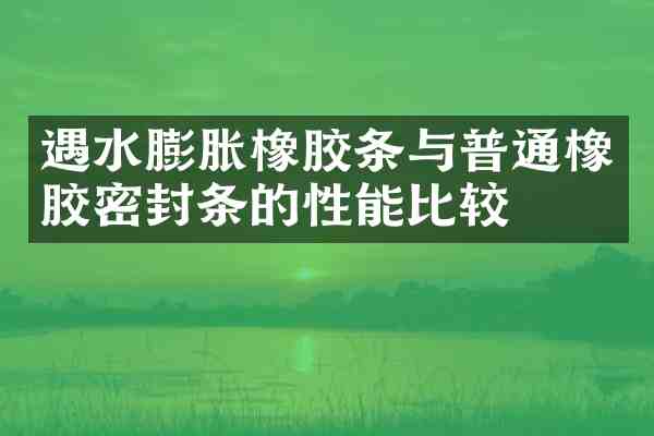 遇水膨胀橡胶条与普通橡胶密封条的性能比较