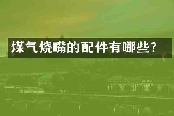 煤气烧嘴的配件有哪些?
