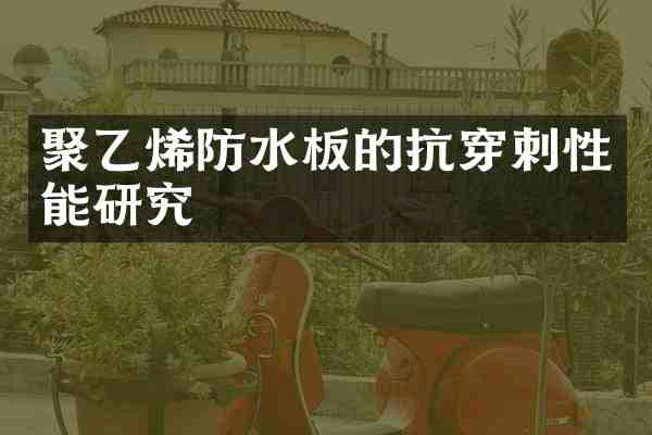 聚乙烯防水板的抗穿刺性能研究