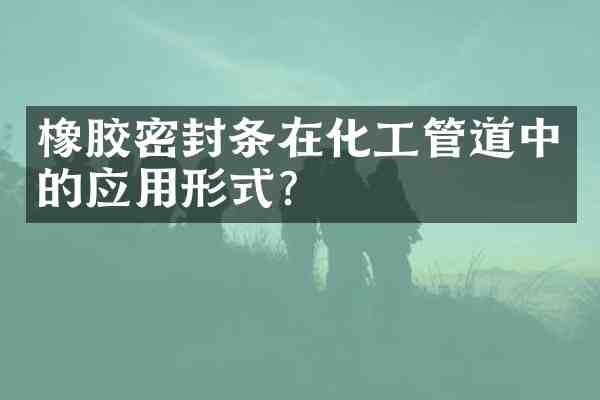 橡胶密封条在化工管道中的应用形式?