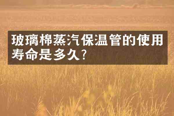 玻璃棉蒸汽保温管的使用寿命是多久?