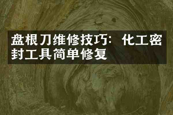 盘根刀维修技巧:化工密封工具简单修复
