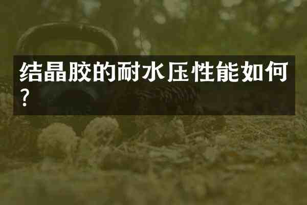 结晶胶的耐水压性能如何?