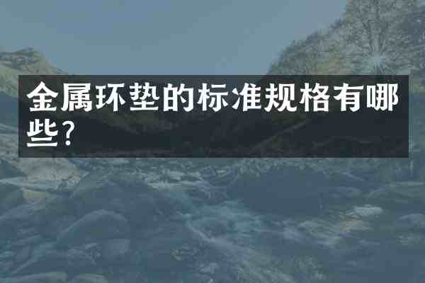 金属环垫的标准规格有哪些?