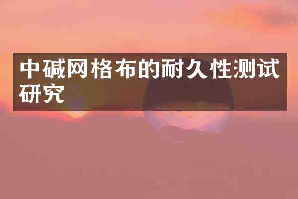 中碱网格布的耐久性测试研究