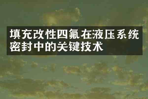 填充改性四氟在液压系统密封中的关键技术