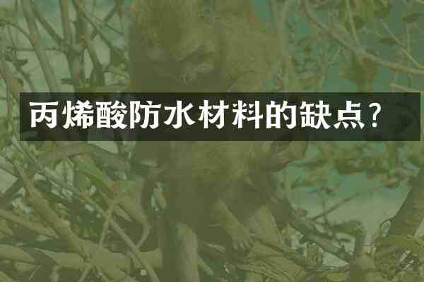 丙烯酸防水材料的缺点?