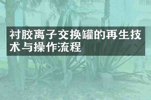 衬胶离子交换罐的再生技术与操作流程