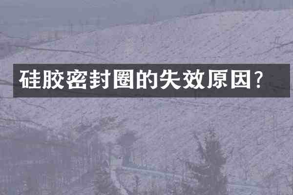 硅胶密封圈的失效原因？