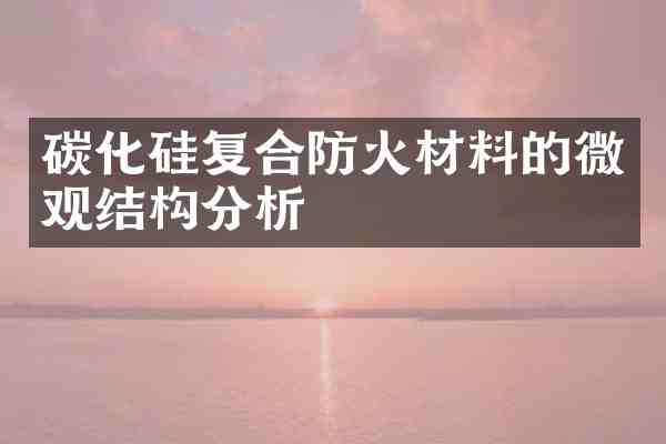 碳化硅复合防火材料的微观结构分析