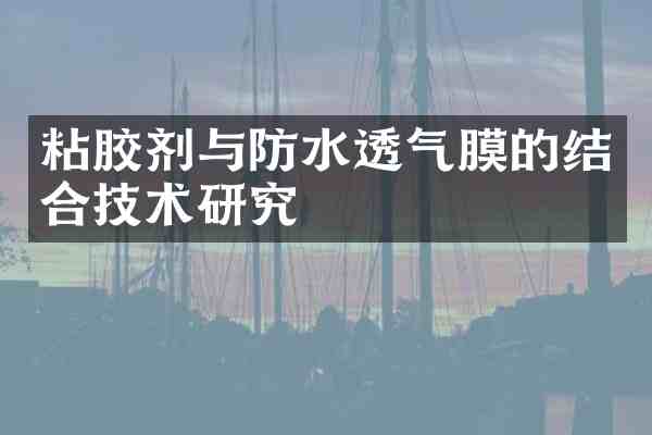 粘胶剂与防水透气膜的结合技术研究