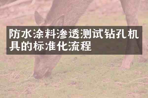 防水涂料渗透测试钻孔机具的标准化流程