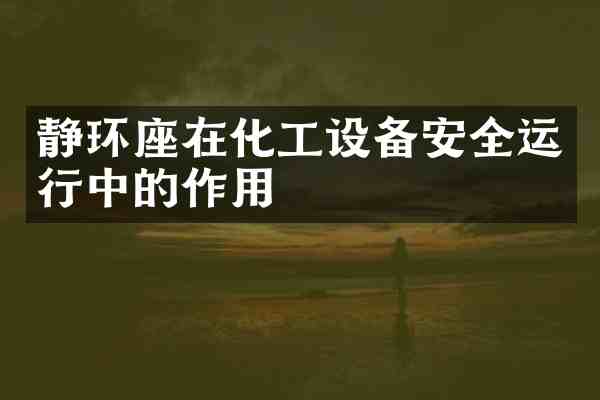 静环座在化工设备安全运行中的作用