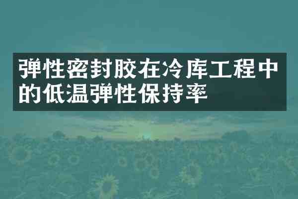 弹性密封胶在冷库工程中的低温弹性保持率