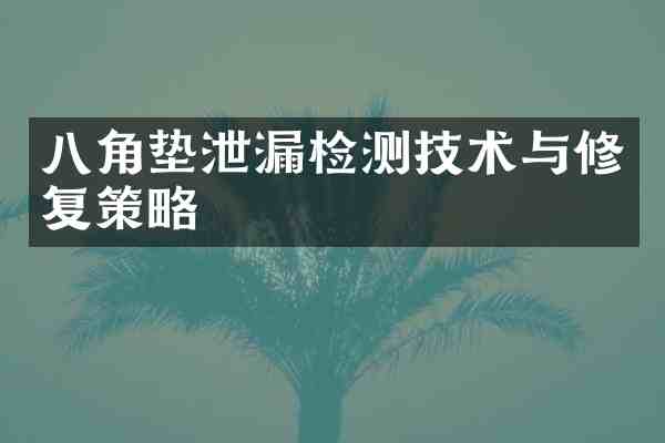 八角垫泄漏检测技术与修复策略