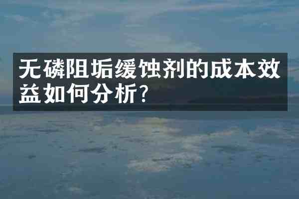 无磷阻垢缓蚀剂的成本效益如何分析?