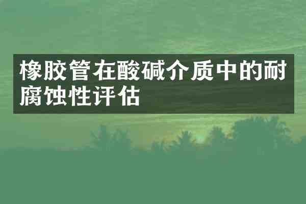 橡胶管在酸碱介质中的耐腐蚀性评估