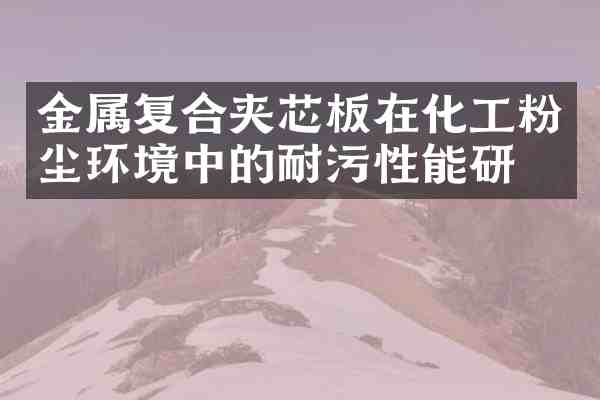 金属复合夹芯板在化工粉尘环境中的耐污性能研究