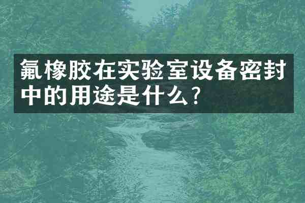 氟橡胶在实验室设备密封中的用途是什么?