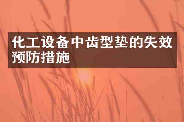化工设备中齿型垫的失效预防措施