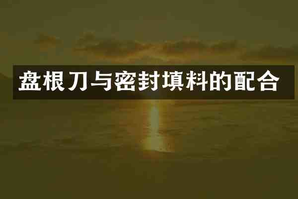 盘根刀与密封填料的配合