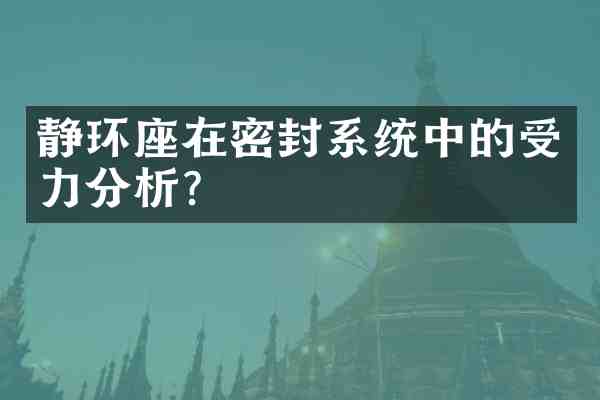 静环座在密封系统中的受力分析?