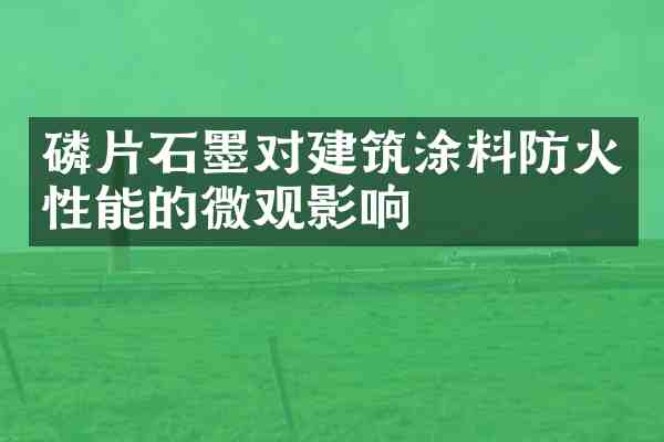 磷片石墨对建筑涂料防火性能的微观影响