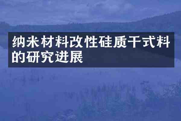 纳米材料改性硅质干式料的研究进展