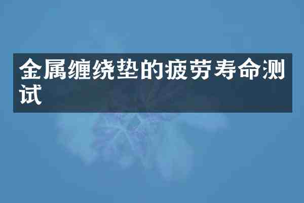 金属缠绕垫的疲劳寿命测试