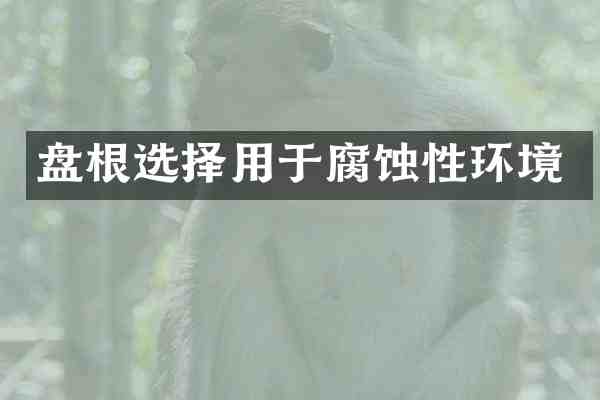盘根选择用于腐蚀性环境