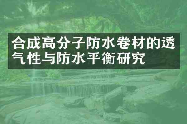 合成高分子防水卷材的透气性与防水平衡研究