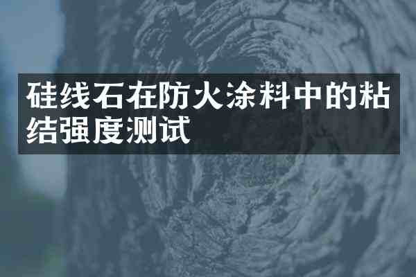 硅线石在防火涂料中的粘结强度测试