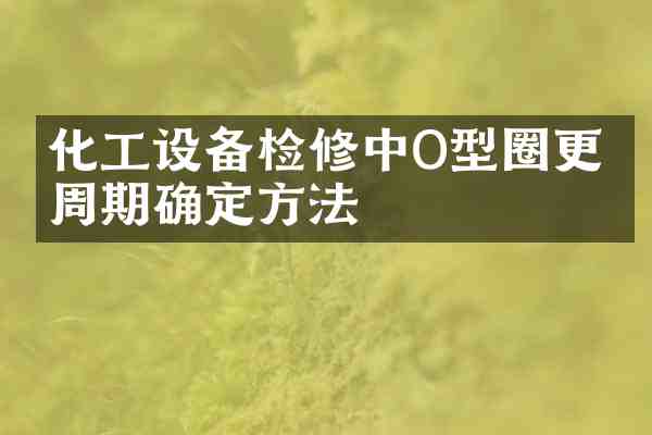 化工设备检修中O型圈更换周期确定方法