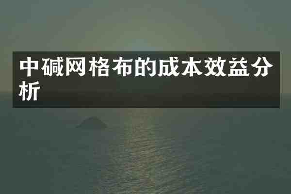 中碱网格布的成本效益分析