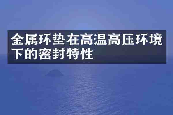 金属环垫在高温高压环境下的密封特性