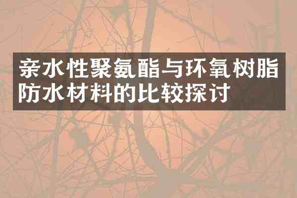 亲水性聚氨酯与环氧树脂防水材料的比较探讨