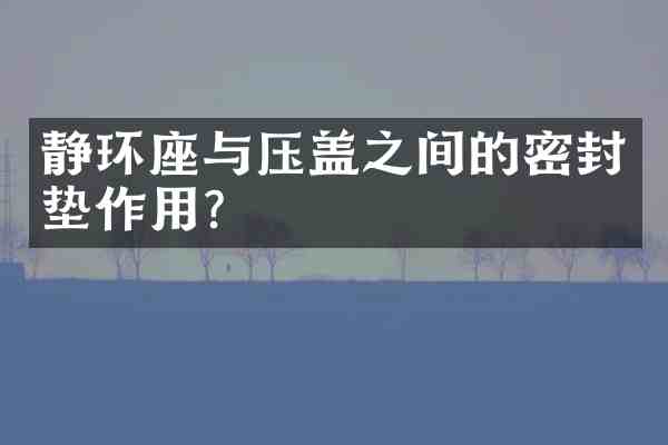 静环座与压盖之间的密封垫作用？