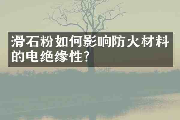 滑石粉如何影响防火材料的电绝缘性?