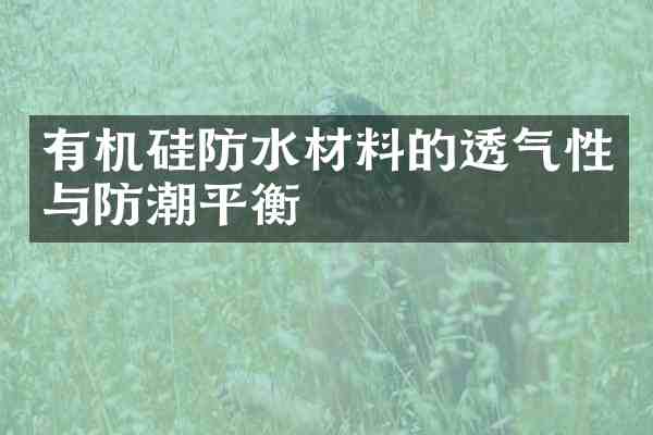 有机硅防水材料的透气性与防潮平衡