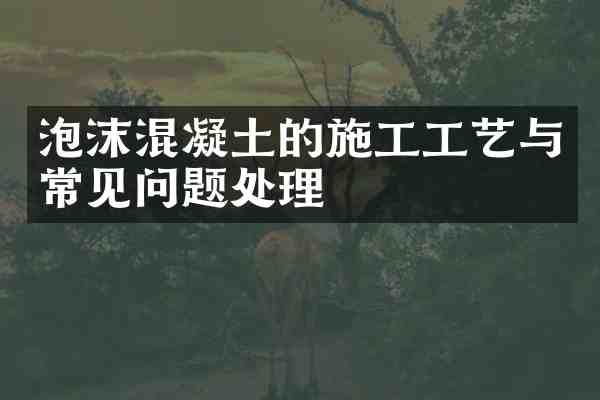泡沫混凝土的施工工艺与常见问题处理