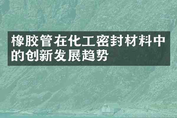 橡胶管在化工密封材料中的创新发展趋势