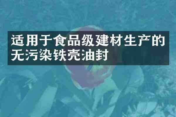 适用于食品级建材生产的无污染铁壳油封