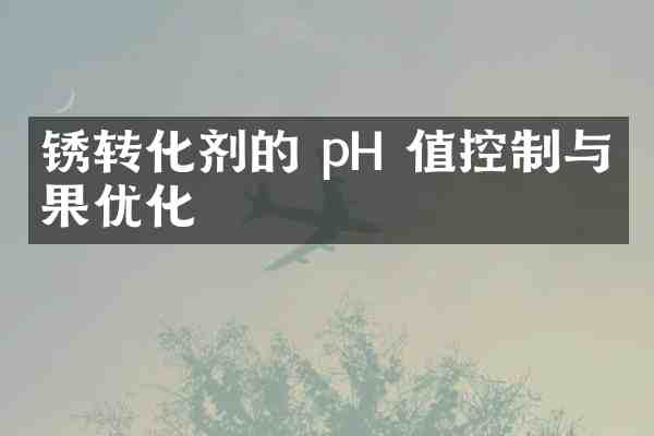 锈转化剂的 pH 值控制与效果优化