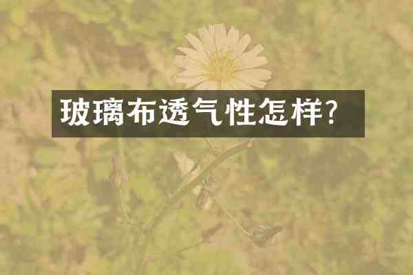 玻璃布透气性怎样?